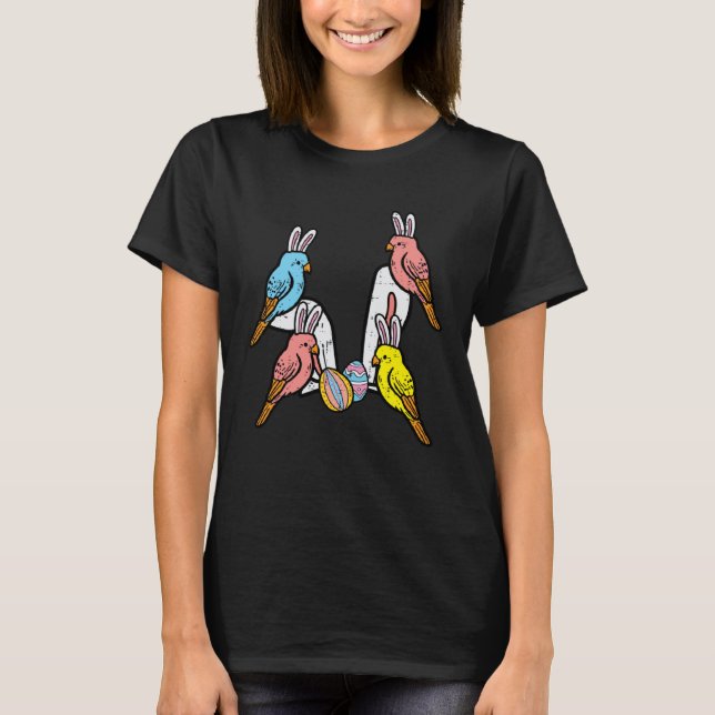 Easter Birds Bunny Egg Hunting Cute Men Women Boys T-Shirt (Vorderseite)