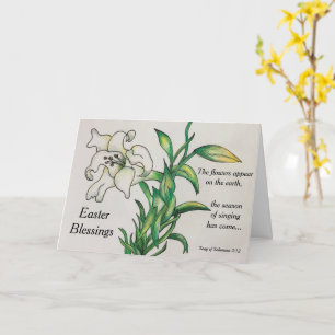 Easter Blessings Lily Card Karte