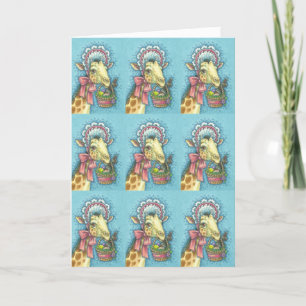 EASTER BONNET GIRAFFE, VACANCES VERS CARTE DE SALU