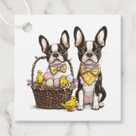 Easter Boston Terrier Dogs Geschenkanhänger