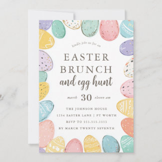 Easter Brunch and Egg Hunt Easter Holiday Invitati Einladung