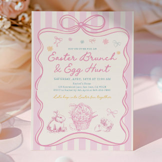 Easter Brunch & Egg Hunt Invitation Einladung
