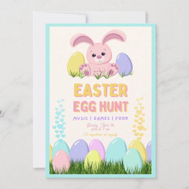 Easter Brunch & Egg Hunt Invitation | Wildflower  (Devant)