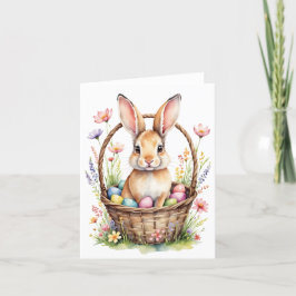 Easter Bunny Aquarelle Carte Pâques 2