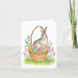 Easter Bunny Aquarelle Carte Pâques 4