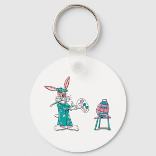 Easter Bunny Artist Schlüsselanhänger