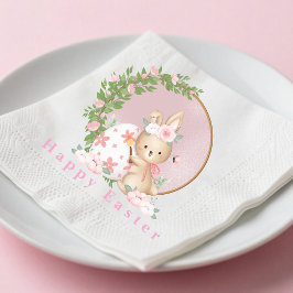 Easter Bunny at Garden Paper Napkin Serviette
