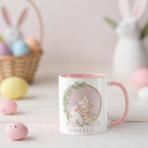 Easter Bunny at Garden Personalized Mug