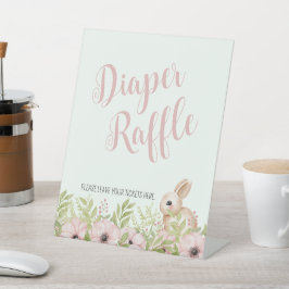 Easter Bunny Baby Dusche Windeln Raffle Schild