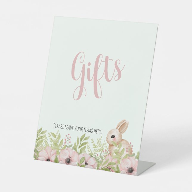 Easter Bunny Baby Shooting Geschenkzeichen Sockelschild (Vorderseite)