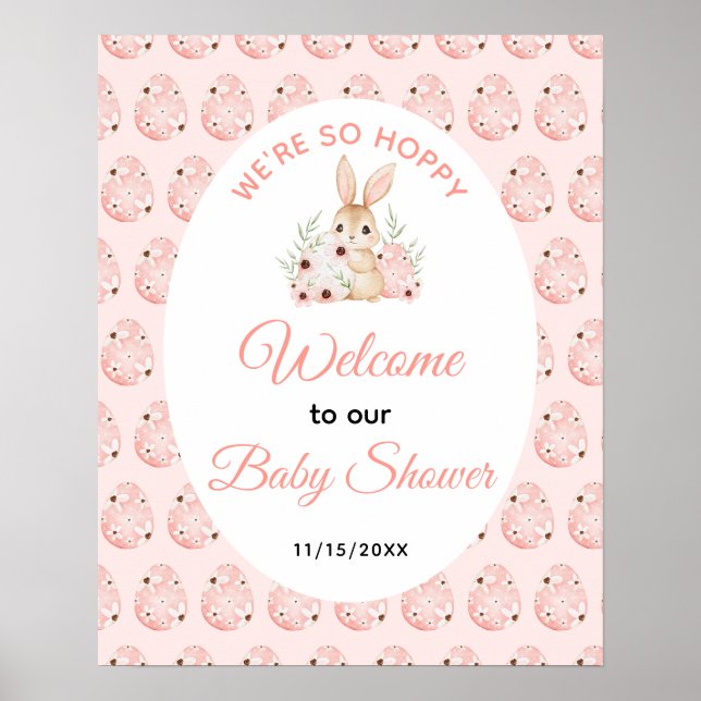 Easter Bunny Baby Shower Poster (Vorne)