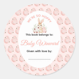 Easter Bunny Baby Shower Runder Aufkleber