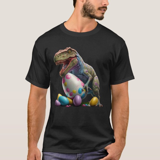Easter Bunny Easter Dinosaur Egg Easter friend Eas T-Shirt (Vorderseite)