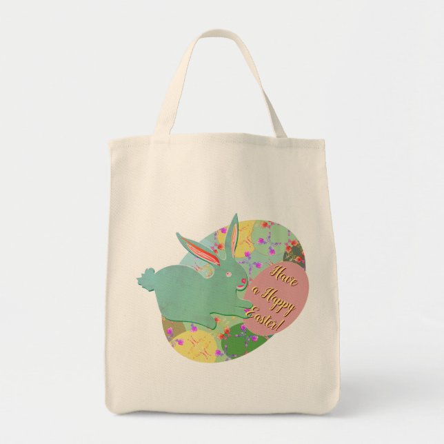 Easter Bunny Eggs Tote Bag Tragetasche (Vorne)