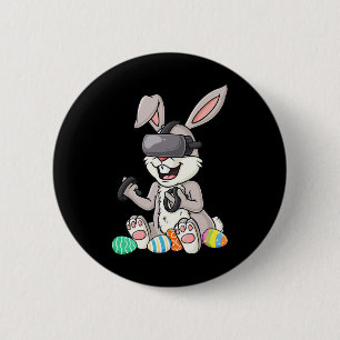 Easter Bunny Gamer Fun Eggs Gaming Kleinkind Boys Button