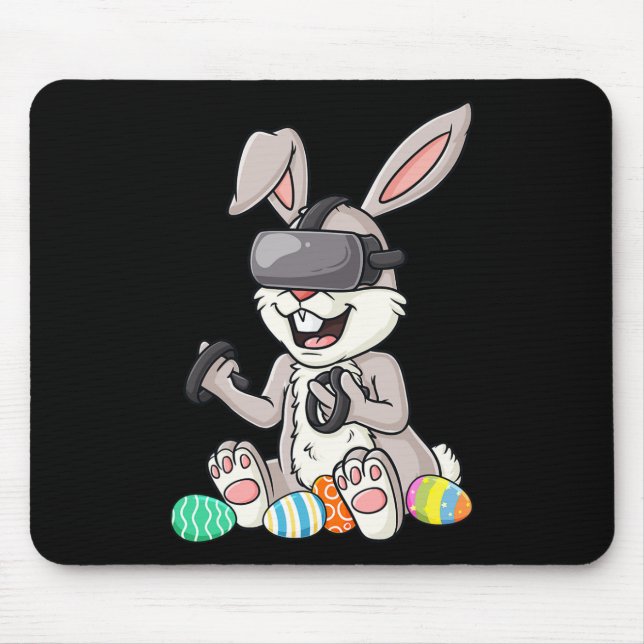Easter Bunny Gamer Fun Eggs Gaming Kleinkind Boys  Mousepad (Vorne)