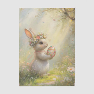 Easter Bunny Holding Egg in the Sunshine Seidenpapier