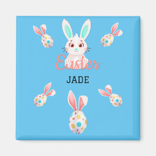 " EASTER" BUNNY MAGNET MIT SPEZIELTEN EIERN & NAME