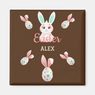 " EASTER" BUNNY MAGNET MIT SPEZIELTEN EIERN & NAME
