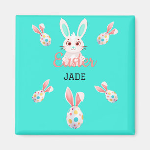 " EASTER" BUNNY MAGNET MIT SPEZIELTEN EIERN & NAME