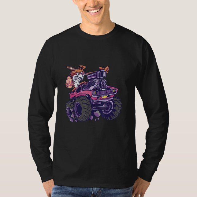 Easter Bunny on his Massive Monster Truck T-Shirt (Vorderseite)