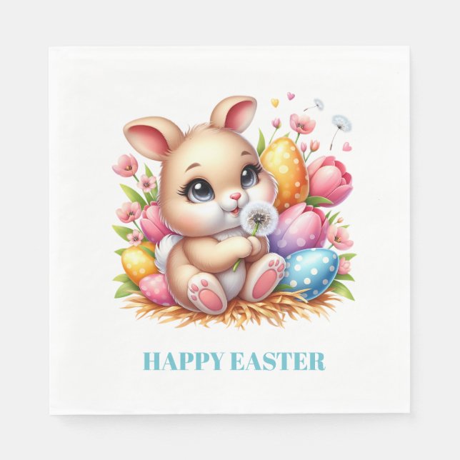 Easter Bunny Paper Napkins Serviette (Vorderseite)