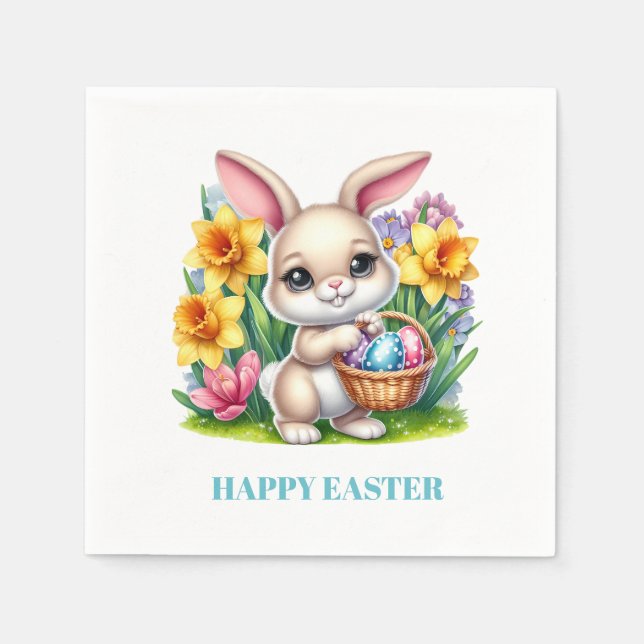 Easter Bunny Paper Napkins Serviette (Vorderseite)