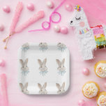Easter Bunny Paper plates  Pappteller<br><div class="desc">Keep your party table simple and charming with these Easter Bunny Paper Plates. Featuring a clean white background with an adorable bunny design, these plates bring a sweet and minimal touch to Easter celebrations, bunny-themed birthdays, baby showers, or spring gatherings. Perfect for serving snacks, desserts, and party treats, these plates...</div>