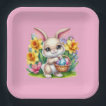 Easter Bunny  Pappteller<br><div class="desc">This paper plate is shown in a cute Easter bunny print.
Choose from several styles. 
Customize this item or buy as is.


Licensed Print</div>