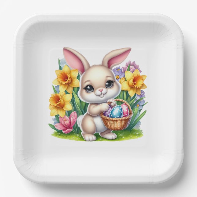 Easter Bunny  Pappteller (Vorderseite)