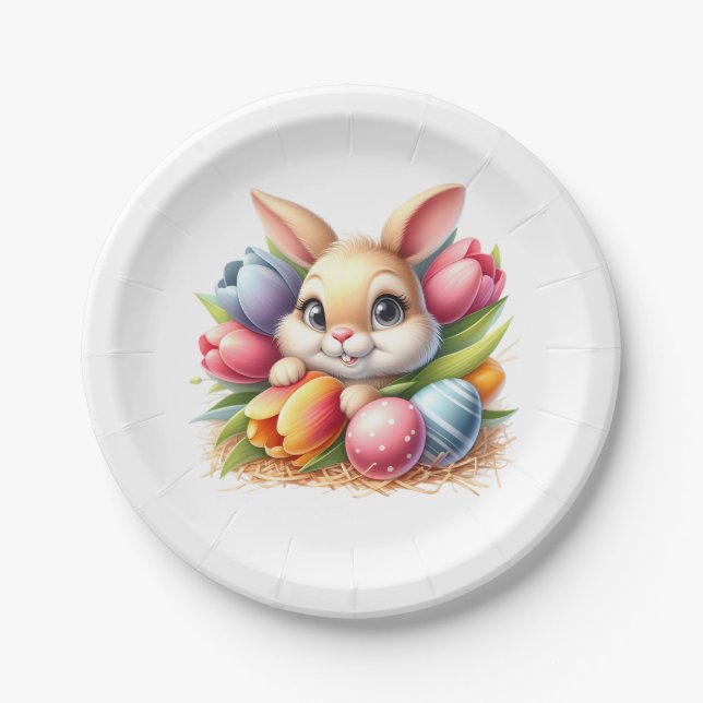 Easter Bunny  Pappteller (Vorderseite)