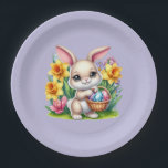 Easter Bunny  Pappteller<br><div class="desc">This paper plate is shown in a cute Easter bunny print.
Choose from several styles. 
Customize this item or buy as is.


Licensed Print</div>