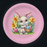 Easter Bunny  Pappteller<br><div class="desc">This paper plate is shown in a cute Easter bunny print.
Choose from several styles. 
Customize this item or buy as is.


Licensed Print</div>