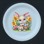 Easter Bunny  Pappteller<br><div class="desc">This paper plate is shown in a cute Easter bunny print.
Choose from several styles. 
Customize this item or buy as is.


Licensed Print</div>