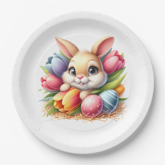 Easter Bunny  Pappteller (Vorderseite)