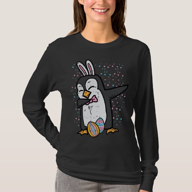 Easter Bunny Penguin Dab  Dance Girls Boys Kids To T-Shirt (Vorderseite)