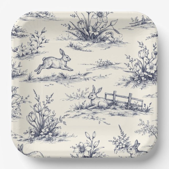 Easter Bunny Plates Pappteller (Vorderseite)