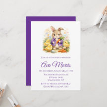 Easter Bunny Purple Jacket Baby Shower