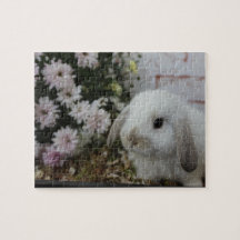 easter bunny puzzle white