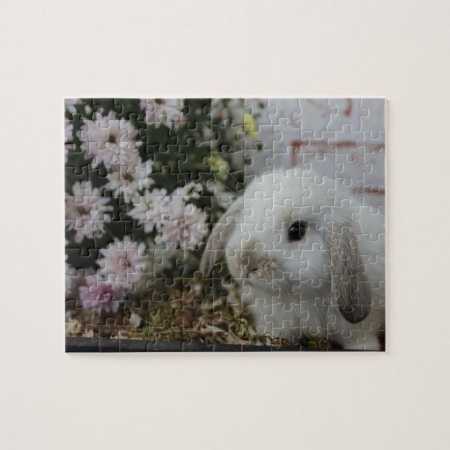easter bunny puzzle white (Horizontal)