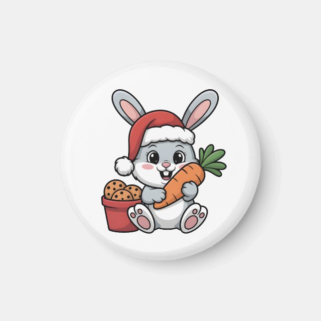 Easter Bunny’s Carrot Christmas Funny Cute Holiday Magnet (Vorne)