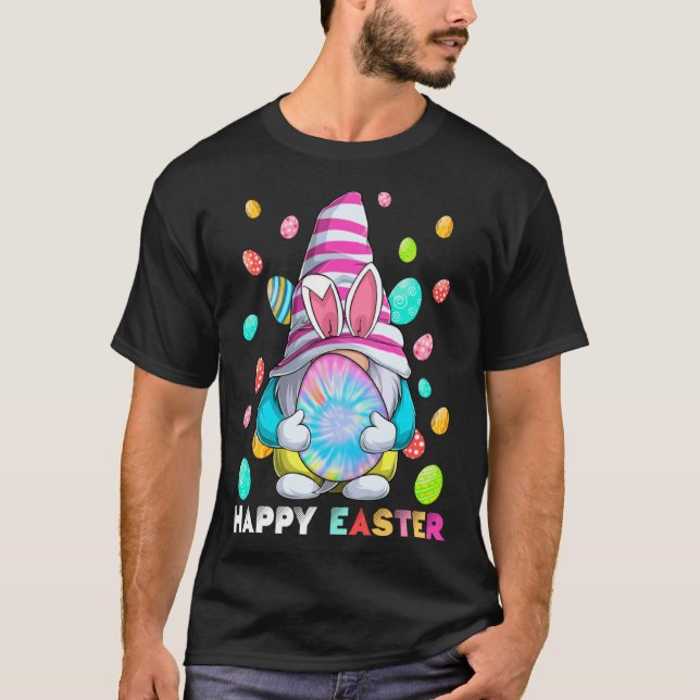 Easter Bunny Spring Gnome Easter Egg Hunting And B T-Shirt (Vorderseite)