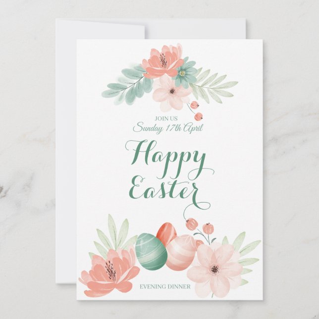 Easter Bunny Spring Party Invitation (Devant)