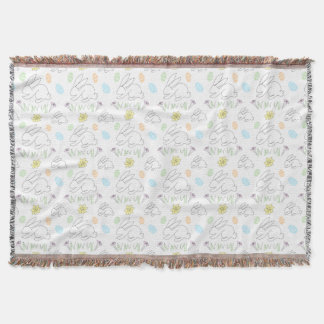Easter Bunny Throw Blanket Decke