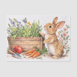 Easter Bunny Watercolor Tissue Paper Design Seidenpapier