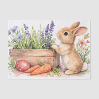 Easter Bunny Watercolor Tissue Paper Design Seidenpapier