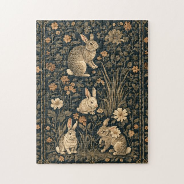 Easter Bunny William Morris Art & Craft Style Chic (Vertikal)