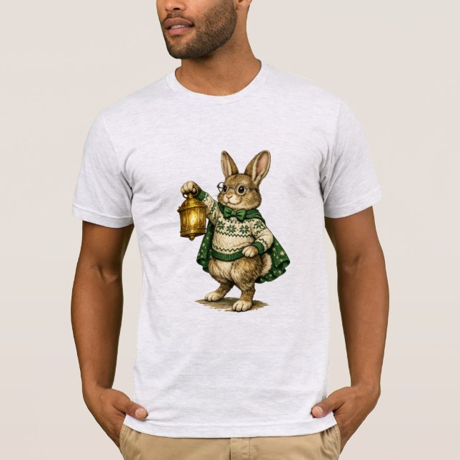 Easter Bunny with Lantern T-Shirt (Vorderseite)