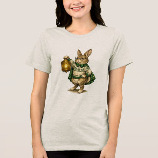 Easter Bunny with Lantern Tri-Blend Shirt