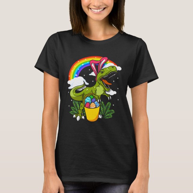 Easter Bunnysaurus Rex Dinosaur Egg Hunt Bunny T-Shirt (Vorderseite)